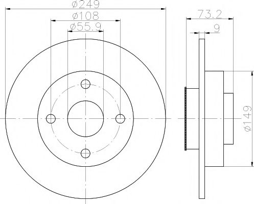 Тормозной диск HELLA PAGID 8DD 355 116-081