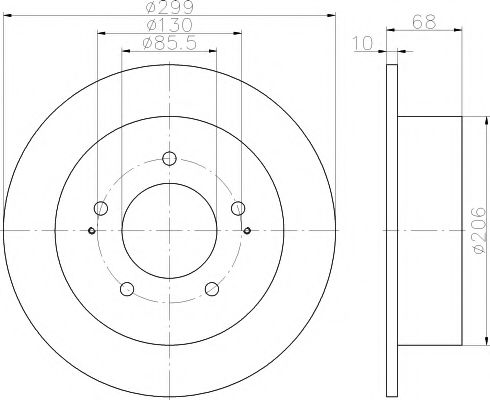 Тормозной диск HELLA PAGID 8DD 355 116-341