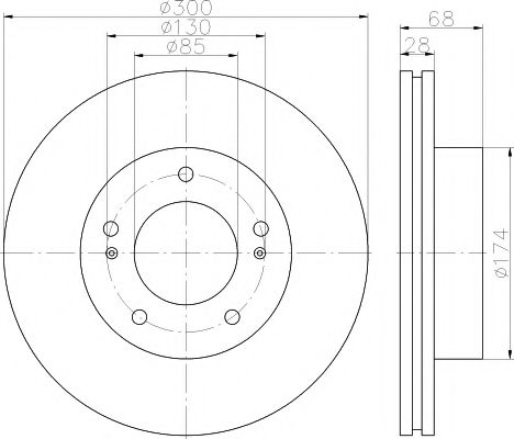 Тормозной диск HELLA PAGID 8DD 355 116-461