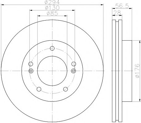 Тормозной диск HELLA PAGID 8DD 355 116-471