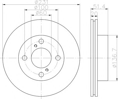 Тормозной диск HELLA PAGID 8DD 355 116-501