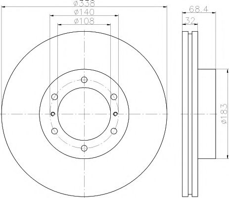 Тормозной диск HELLA PAGID 8DD 355 116-891