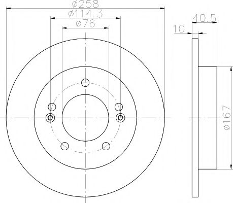 Тормозной диск HELLA PAGID 8DD 355 117-011