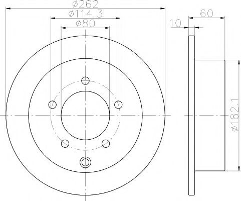 Тормозной диск HELLA PAGID 8DD 355 119-181