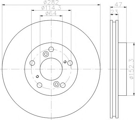 Тормозной диск HELLA PAGID 8DD 355 117-081