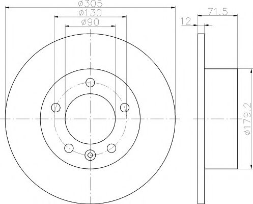 Тормозной диск HELLA PAGID 8DD 355 117-131