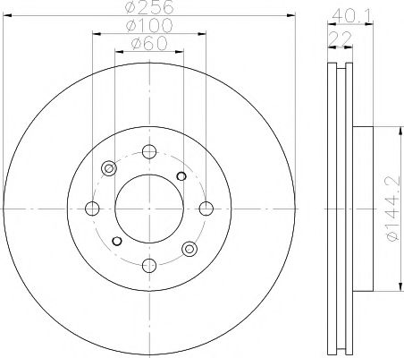 Тормозной диск HELLA PAGID 8DD 355 117-371