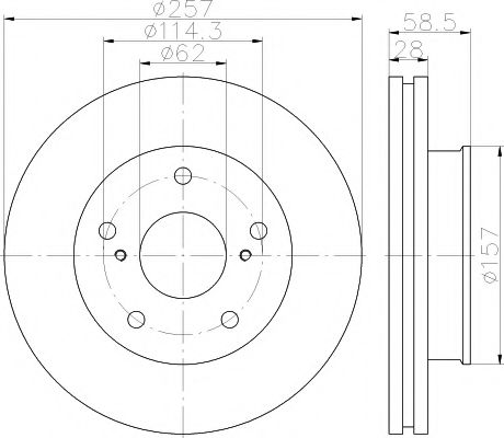 Тормозной диск HELLA PAGID 8DD 355 117-821