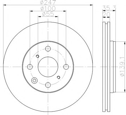 Тормозной диск HELLA PAGID 8DD 355 112-311