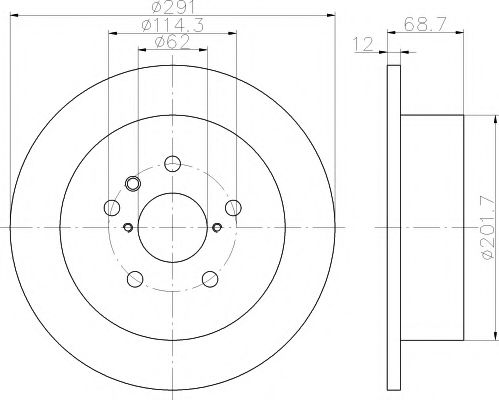 Тормозной диск HELLA PAGID 8DD 355 112-421