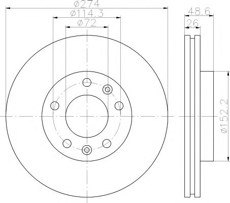 Тормозной диск HELLA PAGID 8DD 355 112-771