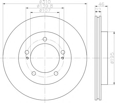 Тормозной диск HELLA PAGID 8DD 355 112-991