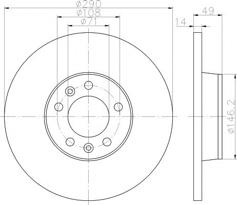 Тормозной диск HELLA PAGID 8DD 355 113-681