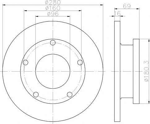 Тормозной диск HELLA PAGID 8DD 355 113-811