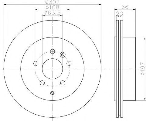 Тормозной диск HELLA PAGID 8DD 355 114-141