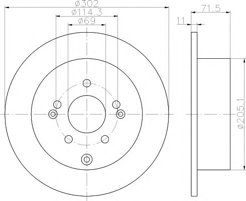 Тормозной диск HELLA PAGID 8DD 355 119-051