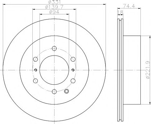 Тормозной диск HELLA PAGID 8DD 355 119-091
