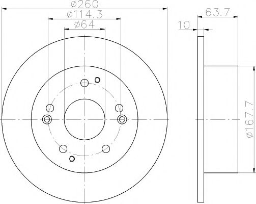 Тормозной диск HELLA PAGID 8DD 355 114-831