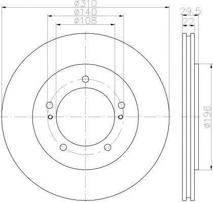 Тормозной диск HELLA PAGID 8DD 355 114-901