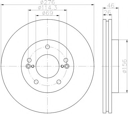 Тормозной диск HELLA PAGID 8DD 355 115-091