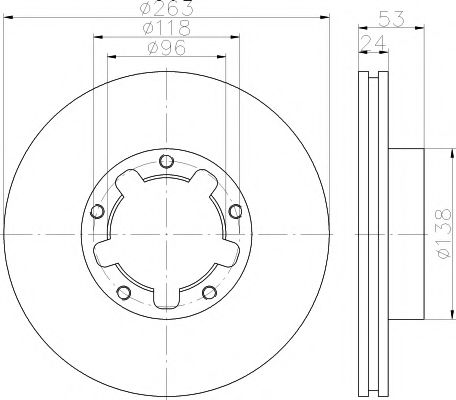 Тормозной диск HELLA PAGID 8DD 355 115-221