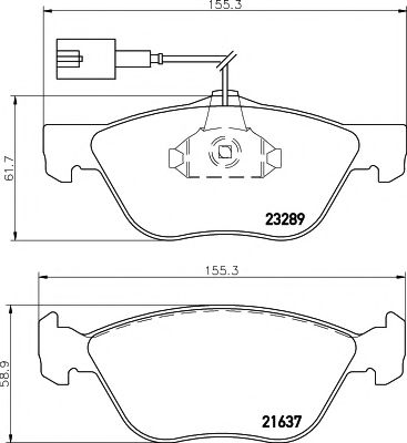 Комплект тормозных колодок, дисковый тормоз HELLA PAGID 8DB 355 007-931