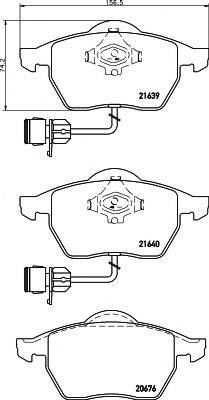 Комплект тормозных колодок, дисковый тормоз HELLA PAGID 8DB 355 008-531