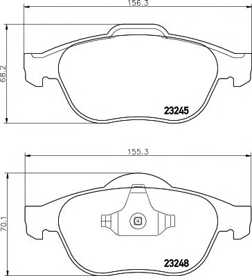 Комплект тормозных колодок, дисковый тормоз HELLA PAGID 8DB 355 009-111