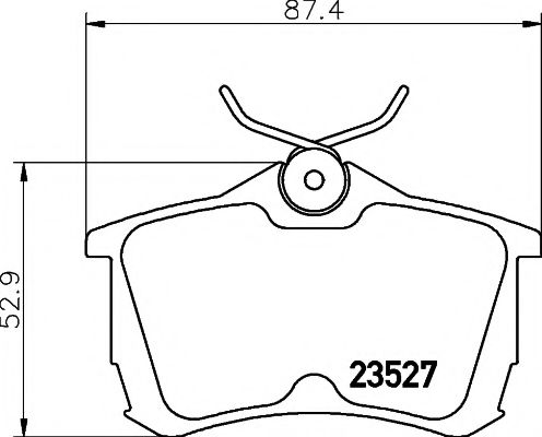 Комплект тормозных колодок, дисковый тормоз HELLA PAGID 8DB 355 009-511