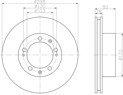 Тормозной диск HELLA PAGID 8DD 355 103-461