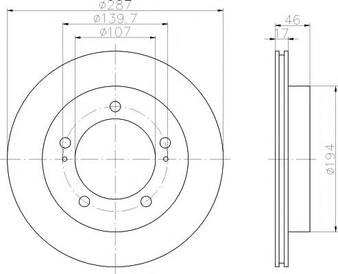 Тормозной диск HELLA PAGID 8DD 355 104-771