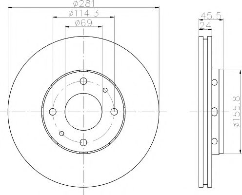 Тормозной диск HELLA PAGID 8DD 355 107-031