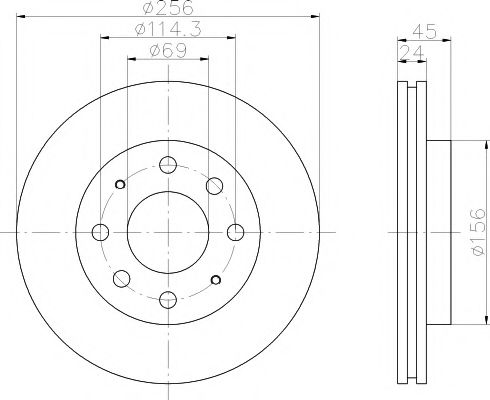 Тормозной диск HELLA PAGID 8DD 355 107-321