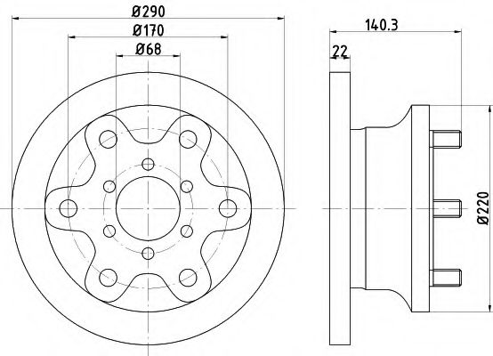 Тормозной диск HELLA PAGID 8DD 355 106-361