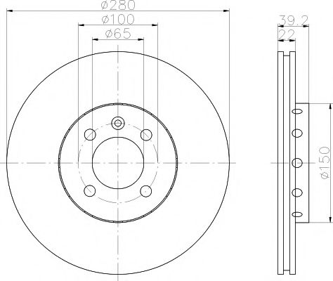 Тормозной диск HELLA PAGID 8DD 355 101-831