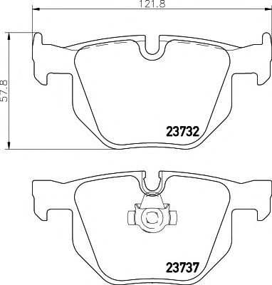 Комплект тормозных колодок, дисковый тормоз HELLA PAGID 8DB 355 010-471