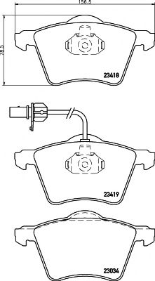 Комплект тормозных колодок, дисковый тормоз HELLA PAGID 8DB 355 010-631