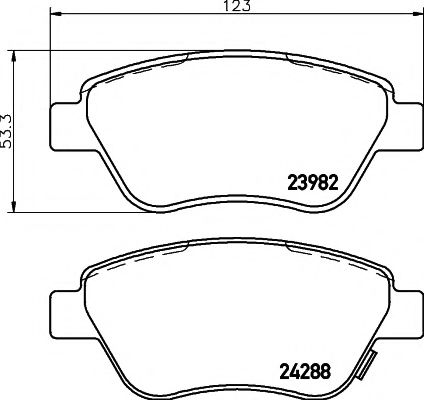 Комплект тормозных колодок, дисковый тормоз HELLA PAGID 8DB 355 012-831