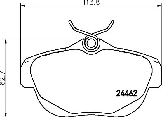 Комплект тормозных колодок, дисковый тормоз HELLA PAGID 8DB 355 012-881