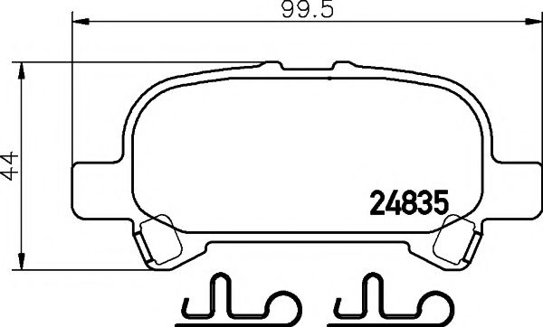 Комплект тормозных колодок, дисковый тормоз HELLA PAGID 8DB 355 014-751