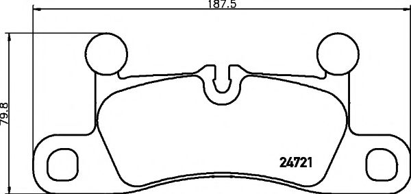 Комплект тормозных колодок, дисковый тормоз HELLA PAGID 8DB 355 015-101