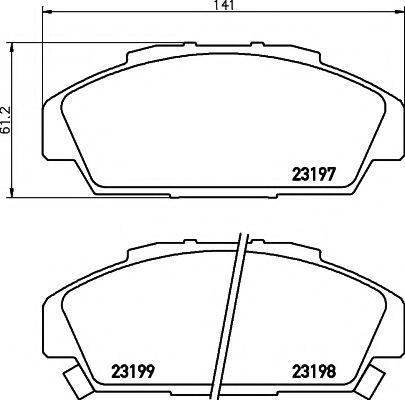 Комплект тормозных колодок, дисковый тормоз HELLA PAGID 8DB 355 016-851