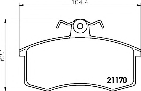 Комплект тормозных колодок, дисковый тормоз HELLA PAGID 8DB 355 017-731