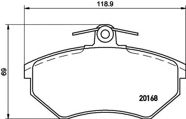 Комплект тормозных колодок, дисковый тормоз HELLA PAGID 8DB 355 017-891