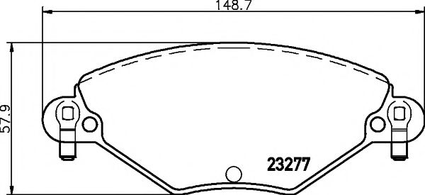 Комплект тормозных колодок, дисковый тормоз HELLA PAGID 8DB 355 019-411