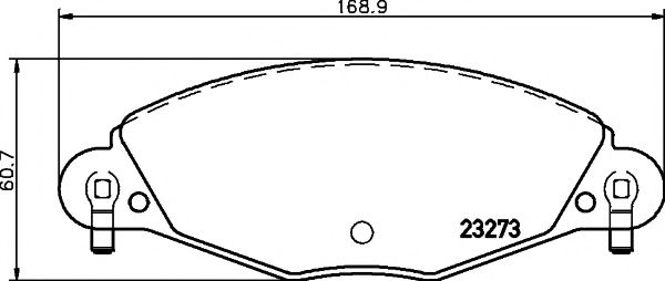 Комплект тормозных колодок, дисковый тормоз HELLA PAGID 23273