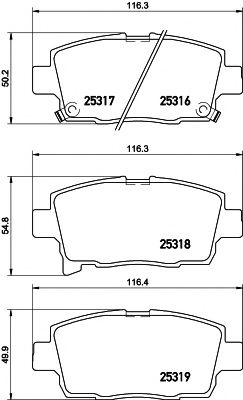 Комплект тормозных колодок, дисковый тормоз HELLA PAGID 8DB 355 019-691