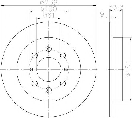 Тормозной диск HELLA PAGID 8DD 355 117-871