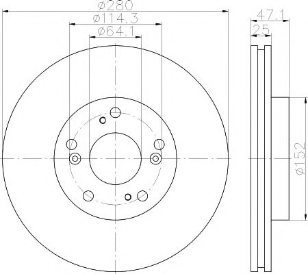 Тормозной диск HELLA PAGID 8DD 355 118-191