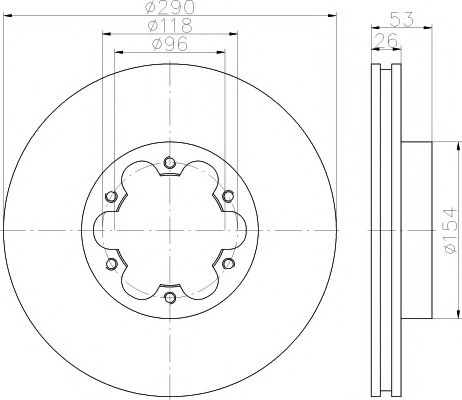 Тормозной диск HELLA PAGID 8DD 355 118-481